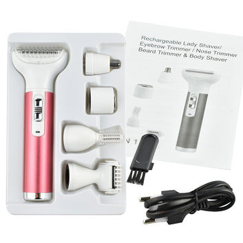 5-in-1 Multifunctional Lady Electric Shaver – Rechargeable Full Body Hair Remover